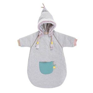 Grey Baby Snuggle Suit By Moulin Roty